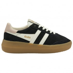 Gola Classics Athena Sneakers Svarte Hvite Rosa Norge | ZXLFOU-586