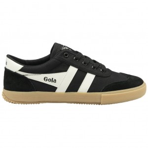 Gola Classics Badminton Plimsoll Sneakers Svarte Hvite Norge | PJACSD-478