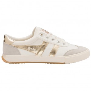 Gola Classics Badminton Sneakers Hvite Gull Norge | HOMFYQ-578