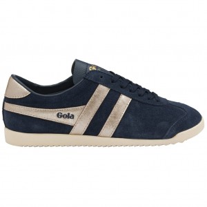 Gola Classics Bullet Flame Sneakers Marineblå Rosa Gull Norge | WDHOMP-486