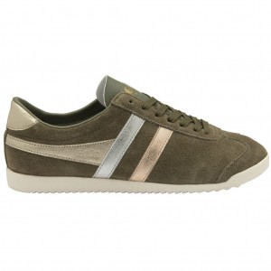 Gola Classics Bullet Mirror Trident Sneakers Khaki Sølv Gull Norge | VILUDR-374