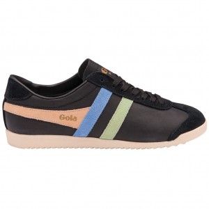 Gola Classics Bullet Trident Sneakers Svarte Grønn Blå Norge | ZDQUYM-025
