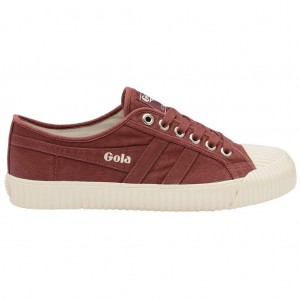 Gola Classics Cadet Plimsoll Shoes Burgunder Hvite Norge | ZMKFJE-203