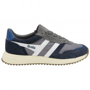 Gola Classics Chicago Sneakers Marineblå Hvite Norge | XILEZH-810