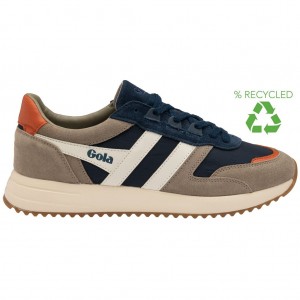 Gola Classics Chicago Sneakers Marineblå Hvite Norge | LUDKJT-596