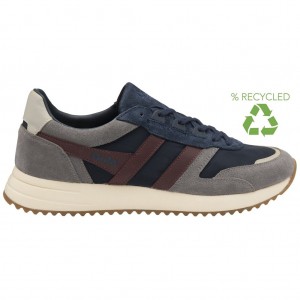Gola Classics Chicago Sneakers Marineblå Burgunder Norge | UGMXNE-714