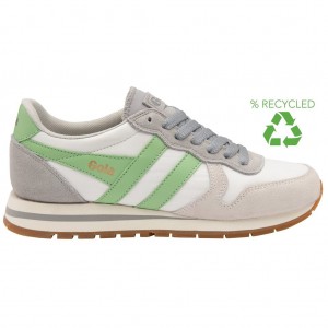 Gola Classics Daytona Chute Sneakers Hvite Lyse Grå Grønn Norge | ZYBRNQ-512