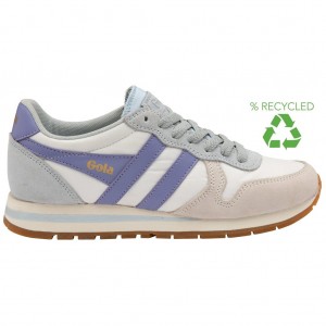 Gola Classics Daytona Chute Sneakers Hvite Blå Lavendel Norge | NELVDI-812