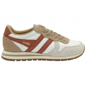 Gola Classics Daytona Chute Sneakers Hvite Oransje Norge | FEGNHB-439
