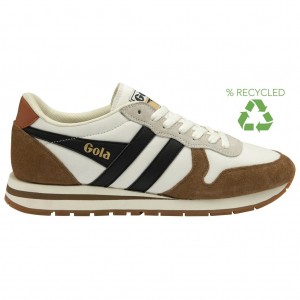 Gola Classics Daytona Chute Sneakers Hvite Svarte Norge | EQWHNA-810