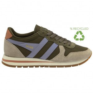 Gola Classics Daytona Chute Sneakers Khaki Lavendel Norge | STPIXR-947