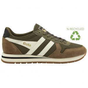 Gola Classics Daytona Chute Sneakers Khaki Hvite Norge | HRWQJP-397