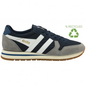 Gola Classics Daytona Chute Sneakers Marineblå Hvite Norge | NKUWFT-954
