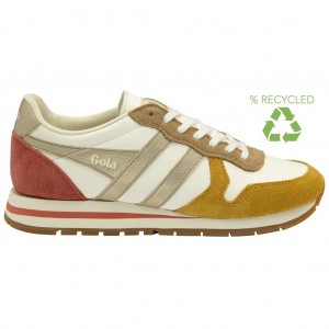 Gola Classics Daytona Quadrant Sneakers Hvite Gull Norge | BHDACF-801