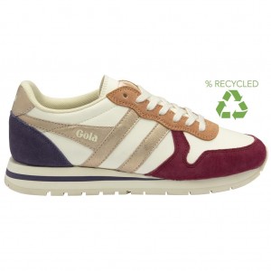 Gola Classics Daytona Quadrant Sneakers Hvite Rosa Gull Norge | FUVQDW-904