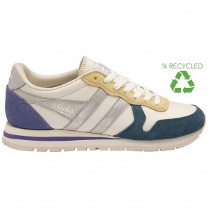 Gola Classics Daytona Quadrant Sneakers Hvite Sølv Lavendel Norge | QFXDOL-984