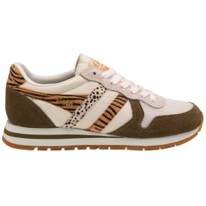 Gola Classics Daytona Safari Sneakers Hvite Khaki Norge | DQBZAN-901