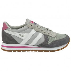 Gola Classics Daytona Sneakers Lyse Grå Hvite Rosa Norge | EHXYQS-783