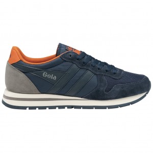 Gola Classics Daytona Sneakers Marineblå Oransje Norge | GQBYEM-834