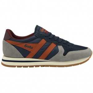 Gola Classics Daytona Sneakers Marineblå Oransje Norge | WBXSQN-961