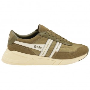Gola Classics Eclipse Legacy Sneakers Khaki Hvite Norge | XQDJKM-917