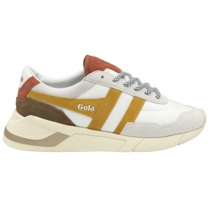 Gola Classics Eclipse Pure Sneakers Hvite Oransje Norge | ZAGSEK-804