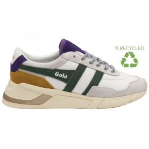 Gola Classics Eclipse Pure Sneakers Hvite Fuchsia Norge | GXKTAV-689