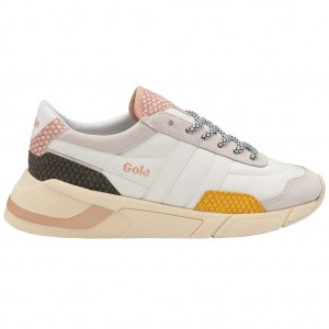 Gola Classics Eclipse Trident Snake Sneakers Hvite Rosa Norge | LKFORJ-385