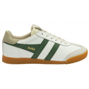 Gola Classics Elan Leather Sneakers Hvite Norge | ZSYDKN-618