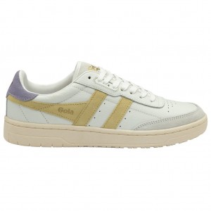 Gola Classics Falcon Sneakers Hvite Sitron Lavendel Norge | VFEDJY-231