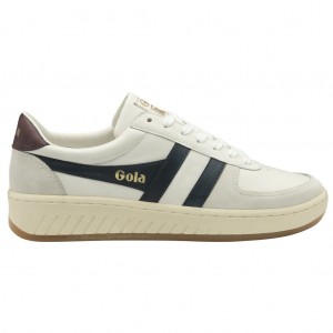 Gola Classics Grandslam Classic Sneakers Hvite Marineblå Burgunder Norge | NEHOKJ-278