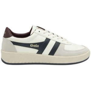 Gola Classics Grandslam Classic Sneakers Hvite Marineblå Burgunder Norge | DSBCNW-695
