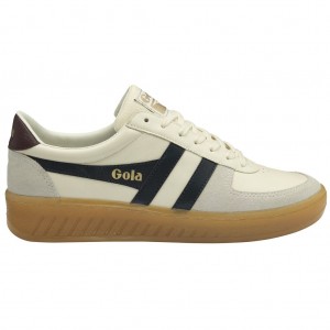 Gola Classics Grandslam Elite Sneakers Hvite Marineblå Burgunder Norge | VMHKCF-341
