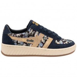 Gola Classics Grandslam LBTY BR Sneakers Marineblå Gull Norge | PEWHZB-261