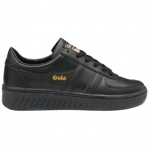 Gola Classics Grandslam Leather Sneakers Svarte Norge | GFXSIH-317