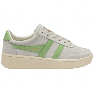 Gola Classics Grandslam Suede Sneakers Hvite Grønn Norge | CXKPWN-870