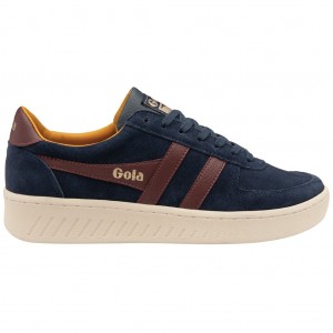 Gola Classics Grandslam Suede Sneakers Marineblå Burgunder Norge | POYAST-295