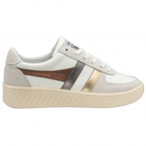 Gola Classics Grandslam Trident Metallic Sneakers Hvite Gull Norge | GAYPLD-716