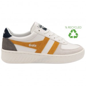 Gola Classics Grandslam Trident Sneakers Hvite Marineblå Norge | BEALPT-250