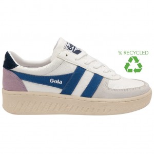 Gola Classics Grandslam Trident Sneakers Hvite Marineblå Norge | LXTYWF-501