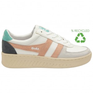 Gola Classics Grandslam Trident Sneakers Hvite Rosa Norge | WTERAO-456