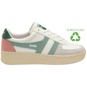 Gola Classics Grandslam Trident Sneakers Hvite Grønn Norge | ZHNYUL-721
