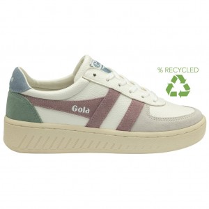 Gola Classics Grandslam Trident Sneakers Hvite Rosa Norge | JDNAFG-180