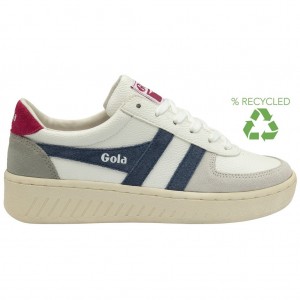 Gola Classics Grandslam Trident Sneakers Hvite Fuchsia Norge | CABKEM-158