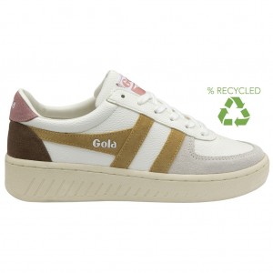 Gola Classics Grandslam Trident Sneakers Hvite Brune Rosa Norge | DFSEOJ-510
