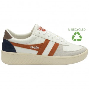 Gola Classics Grandslam Trident Sneakers Hvite Oransje Norge | UYOKSI-914
