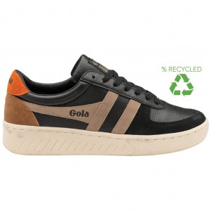 Gola Classics Grandslam Trident Sneakers Svarte Oransje Norge | IQUTAB-067