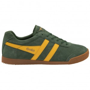 Gola Classics Harrier Suede Sneakers Evergreen Sun Norge | OZCKHL-372