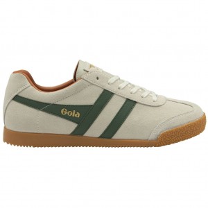 Gola Classics Harrier Suede Sneakers Hvite Oransje Norge | NBUGIP-748