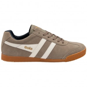 Gola Classics Harrier Suede Sneakers Hvite Marineblå Norge | IREVQD-695